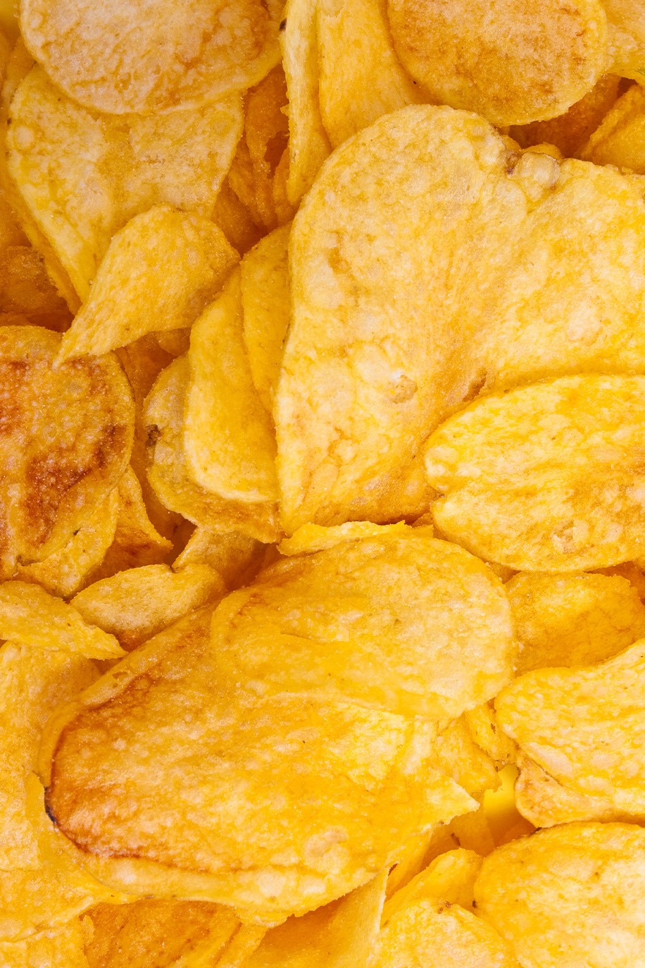 A pile of kettle chips